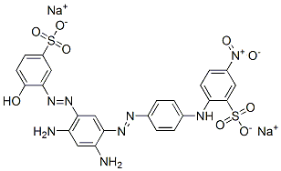 CAS#: 84521-99-3, Disodium 2-[[4-[[2,4-Diamino-5-[(2-Hydroxy-5-Sulphonatophenyl)Azo]Phenyl]Azo]Phenyl]Amino]-5-Nitrobenzenesulphonate