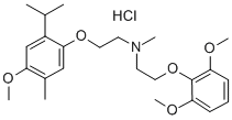 CAS#: 84541-64-0, N-[2-(2,6-Dimethoxyphenoxy)Ethyl]-2-(4-Methoxy-5-Methyl-2-Propan-2-Ylphenoxy)-N-Methylethanamine Hydrochloride