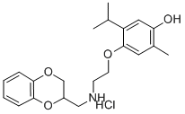 CAS#: 84541-74-2, 4-[2-(2,3-Dihydro-1,4-Benzodioxin-2-Ylmethylamino)Ethoxy]-2-Methyl-5-Propan-2-Ylphenol Hydrochloride