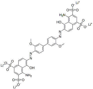 CAS#: 84559-91-1, 6,6'-[(3,3'-Dimethoxy[1,1'-Biphenyl]-4,4'-Diyl)Bis(Azo)]Bis[4-Amino-5-Hydroxy-1,3-Naphthalenedisulfonic Acid] Tetralithium Salt