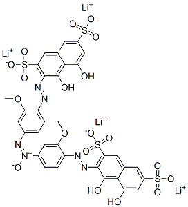 CAS#: 84559-92-2, 3,3'-[Azoxybis[(2-Methoxy-4,1-Phenylene)Azo]]Bis[4,5-Dihydroxy-2,7-Naphthalenedisulfonic Acid] Tetralithium Salt