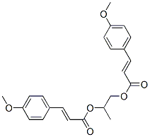 CAS 登录号：84625-55-8， 3-(4-甲氧基苯基)-2-丙烯酸 1-甲基-1,2-乙二基酯