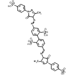 CAS#: 84682-07-5, 4,4'-Bis{[3-methyl-5-oxo-1-(4-sulfophenyl)-4,5-dihydro-1H-pyrazol-4-yl]diazenyl}-2,2'-biphenyldisulfonic acid