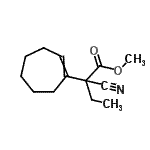 CAS#: 84803-64-5, Methyl 2-cyano-2-(1-cyclohepten-1-yl)butanoate