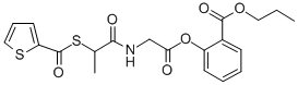 CAS#: 84856-29-1, N-(1-Oxo-2-((2-Thienylcarbonyl)Thio)Propyl)-Glycine 2-(Propoxycarbonyl)Phenyl Ester