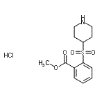 CAS 登录号：849035-95-6， 甲基2-(4-哌啶基磺酰基)苯甲酸酯盐酸盐(1:1)