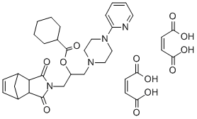 CAS#: 84916-44-9, Cyclohexanecarboxylic Acid, 1-((1,3,3a,4,7,7a-Hexahydro-1,3-Dioxo-4,7- Methano-2H-Isoindol-2-2-Yl)Methyl)-2-(4-(2-Pyridinyl)-1-Piperazinyl)Ethyl Ester, (Z)-2-Butenedioate (1:2)