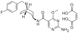 CAS 登录号：84923-18-2， 2-氨基-N-(8-(4-氟苄基)-3-beta-去甲莨菪烷基)-4-甲氧基-5-嘧啶甲酰胺单马来酸盐