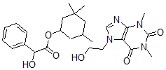 CAS#: 84930-23-4, 7-(2-Hydroxyethyl)-1,3-Dimethyl-Purine-2,6-Dione, (3,3,5-Trimethylcyclohexyl) 2-Hydroxy-2-Phenyl-Acetate