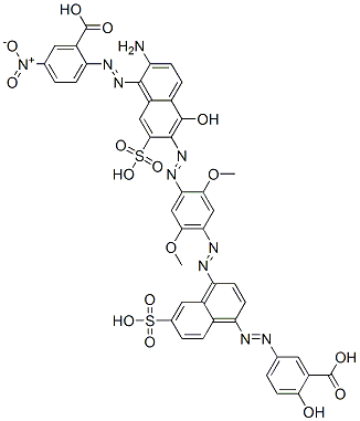CAS#: 84963-15-5, 2-[[2-Amino-6-[[4-[[4-[(3-Carboxy-4-Hydroxyphenyl)Azo]-7-Sulpho-1-Naphthyl]Azo]-2,5-Dimethoxyphenyl]Azo]-5-Hydroxy-7-Sulpho-1-Naphthyl]Azo]-5-Nitrobenzoic Acid
