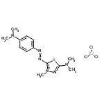 CAS 登录号：84989-56-0， 5-(二甲基氨基)-2-{[4-(二甲基氨基)苯基]偶氮}-3-甲基-1,3,4-噻二唑-3-鎓三氯锌酸盐(1-)