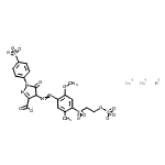 CAS 登录号：85005-98-7， 氢钠4-[(2-甲氧基-5-甲基-4-{[2-(磺酸氧基)乙基]磺酰基}苯基)偶氮]-5-氧代-1-(4-磺酸苯基)-4,5-二氢-1H-吡唑-3-羧酸酯(1:2:1)