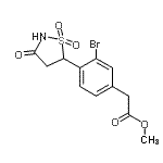 CAS#: 850318-47-7, Methyl [3-bromo-4-(1,1-dioxido-3-oxo-1,2-thiazolidin-5-yl)phenyl]acetate