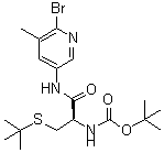 CAS 登录号：850411-22-2， (R)-1-(6-溴-5-甲基吡啶-3-基氨基)-3-(叔丁基硫代)-1-氧代丙烷-2-基氨基甲酸叔丁酯