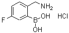 CAS 登录号：850568-03-5， (2-氨基甲基-5-氟)苯基硼酸盐酸盐