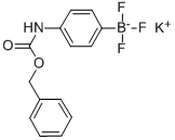 CAS 登录号：850623-45-9， (4-苄氧羰基-氨基苯基)三氟硼酸钾