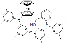 CAS 登录号：851308-45-7， (S)-(-)-[(S)-2-二(3,5-二甲苯基)膦基二茂铁][2-二(3,5-二甲苯基)膦基苯基]甲醇