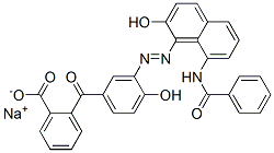 CAS 登录号：85135-95-1， 2-[3-[[8-(苯甲酰基氨基)-2-羟基-1-萘基]偶氮]-4-羟基苯甲酰基]苯甲酸钠