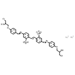 CAS 登录号：85136-26-1， 二钠2,2'-[(E)-1,2-乙烯二基]二(5-{[4-(3-氯-2-羟基丙氧基)苯基]偶氮}苯磺酸酯)
