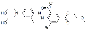 CAS 登录号：85136-54-5， 2-甲氧基乙基 4-[[4-[二(2-羟基乙基)氨基]-2-甲苯基]偶氮]-3-溴-5-硝基苯甲酸酯