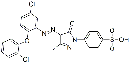 CAS 登录号：85136-65-8， 4-[4-[[5-氯-2-(2-氯苯氧基)苯基]偶氮]-4,5-二氢-3-甲基-5-氧代-1H-吡唑-1-基]苯磺酸