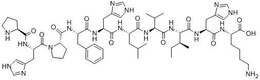 CAS#: 85139-12-4, (S)-N2-(N-(N-(N-(4-Methyl-2-((N-(N-(1-(N-L-prolyl-L-histidyl)-L-prolyl)-L-phenylalanyl)-L-histidyl)amino)pentyl)-L-valyl)-L-isoleucyl)-L-histidyl)-L-Lysine