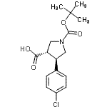 CAS 登录号：851485-00-2， (3S,4R)-4-(4-氯苯基)-1-{[(2-甲基-2-丙基)氧基]羰基}-3-吡咯烷羧酸
