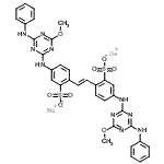 CAS#: 85154-00-3, Disodium 2,2'-[(E)-1,2-ethenediyl]bis{5-[(4-anilino-6-methoxy-1,3,5-triazin-2-yl)amino]benzenesulfonate}