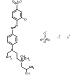 CAS 登录号：85187-98-0， N-{2-[{4-[(2-氯-4-硝基苯基)偶氮]苯基}(乙基)氨基]乙基}-2-羟基-N,N-二甲基-1-丙铵氢磷酸酯(1:2:1)