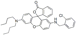 CAS#: 85223-11-6, 2'-[[(2-Chlorophenyl)Methyl]Amino]-6'-(Dibutylamino)-Spiro[Isobenzofuran-1(3H),9'-[9H]Xanthen]-3-One