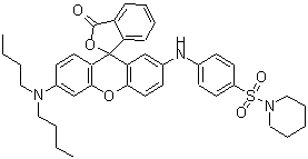 CAS 登录号：85223-13-8， 6'-(二丁基氨基)-2'-{[4-(1-哌啶基磺酰基)苯基]氨基}-3H-螺[2-苯并呋喃-1,9'-氧杂蒽]-3-酮