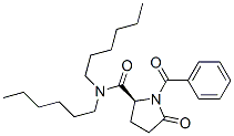 CAS 登录号：85248-84-6， (S)-1-苯甲酰基-N,N-二己基-5-氧代-2-吡咯烷甲酰胺