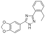 CAS 登录号：85303-87-3， 3-(2-乙基苯基)-5-胡椒基-1H-1,2,4-三唑