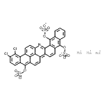 CAS#: 85371-60-4, Trisodium 1,2-dichloroanthra[2,1,9-mna]naphtho[2,3-h]acridine-5,10,15-triyl trisulfate