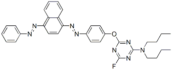 CAS#: 85401-48-5, N,N-Dibutyl-4-Fluoro-6-[4-[[4-(Phenylazo)-1-Naphthyl]Azo]Phenoxy]-1,3,5-Triazin-2-Amine