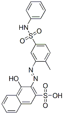 CAS 登录号：85409-50-3， 4-羟基-3-[[2-甲基-5-[(苯基氨基)磺酰基]苯基]偶氮]萘-2-磺酸