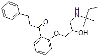 CAS#: 85414-47-7, 1-[2-[2-Hydroxy-3-(2-methylbutan-2-ylamino)propoxy]phenyl]-3-phenylpropan-1-one