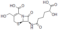 CAS 登录号：85416-37-1， (6R,7R)-7-[(5,6-二羟基-1,6-二氧代己基)氨基]-3-(羟基甲基)-8-氧代-5-硫杂-1-氮杂双环[4.2.0]辛-2-烯-2-羧酸
