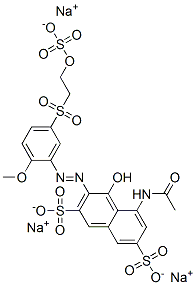 CAS#: 85455-35-2, Trisodium 5-(Acetylamino)-4-Hydroxy-3-[[2-Methoxy-5-[[2-(Sulphonatooxy)Ethyl]Sulphonyl]Phenyl]Azo]Naphthalene-2,7-Disulphonate