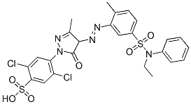 CAS#: 85455-44-3, 2,5-Dichloro-4-[4-[[5-[(Ethylphenylamino)Sulphonyl]-O-Tolyl]Azo]-4,5-Dihydro-3-Methyl-5-Oxo-1H-Pyrazol-1-Yl]Benzenesulphonic Acid