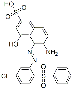 CAS 登录号：85480-79-1， 6-氨基-5-[[5-氯-2-[(P-甲苯基)磺酰基]苯基]偶氮]-4-羟基萘-2-磺酸