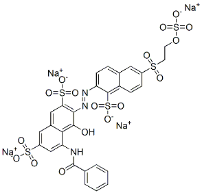 CAS#: 85586-40-9, 5-(Benzoylamino)-4-Hydroxy-3-[[1-Sulpho-6-[[2-(Sulphooxy)Ethyl]Sulphonyl]-2-Naphthyl]Azo]Naphthalene-2,7-Disulphonic Acid, Sodium Salt