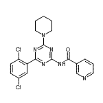CAS#: 85633-16-5, N-[4-(2,5-Dichlorophenyl)-6-(1-piperidinyl)-1,3,5-triazin-2-yl]nicotinamide