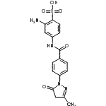 CAS#: 85650-65-3, 2-Amino-4-{[4-(3-methyl-5-oxo-4,5-dihydro-1H-pyrazol-1-yl)benzoyl]amino}benzenesulfonic acid