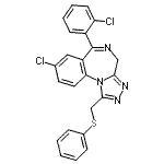 CAS 登录号：85677-81-2， 8-氯-6-(2-氯苯基)-1-[(苯基硫基)甲基]-4H-[1,2,4]三唑并[4,3-a][1,4]苯并二氮杂卓