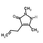 CAS 登录号：856847-41-1， 4-烯丙基-2,5-二甲基-1,2-二氢-3H-吡唑-3-酮