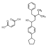 CAS 登录号：85689-98-1， 2-[苄基(异丙基)氨基]-1-(4-环戊基苯基)乙醇(2Z)-2-丁烯二酸酯(1:1)