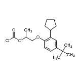 CAS 登录号：85720-84-9， 2-(4-叔-丁基-2-环戊基苯氧基)-1-甲基乙基氯甲酸酯