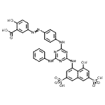 CAS#: 85720-94-1, 5-{[4-({4-Anilino-6-[(8-hydroxy-3,6-disulfo-1-naphthyl)amino]-1,3,5-triazin-2-yl}amino)phenyl]diazenyl}-2-hydroxybenzoic acid