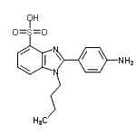CAS 登录号：85721-11-5， 2-(4-氨基苯基)-1-丁基-1H-苯并咪唑-4-磺酸
